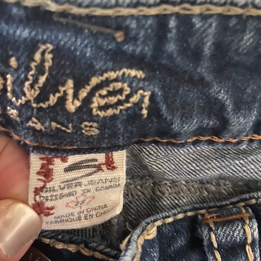 Silver Bootcut Ripped Jeans - Picture 2 of 7